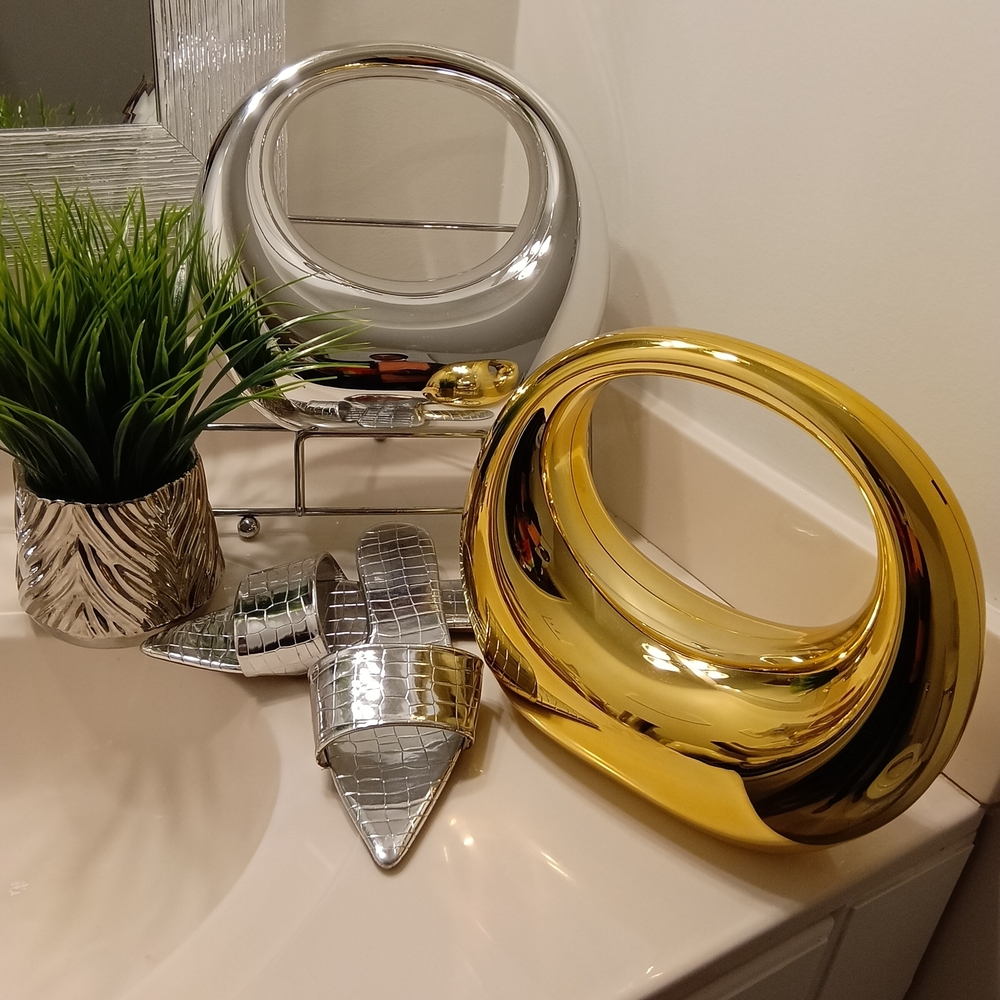 Gold and Silver Clutch Set